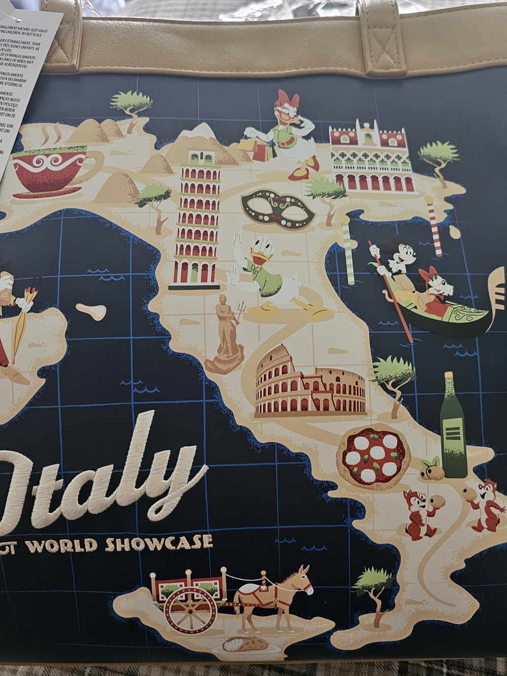 Disney EPCOT World Showcase Italy Map Tote Bag